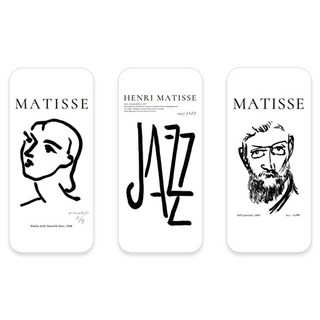 모노라이크 아트컬렉션 하드 북마크 3종 세트, 03 Matisse Drawing, 1세트