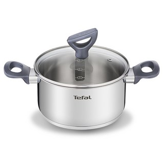 特福 Daily Cook 電磁爐適用雙耳湯鍋, 1個, 18cm, 混合色