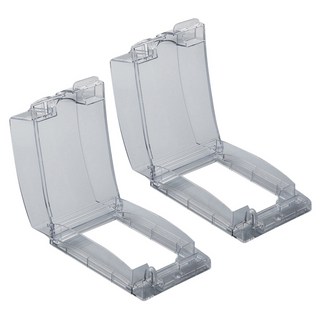 BananaBuilding 插座安全防水保護盒 透明白色, 2個