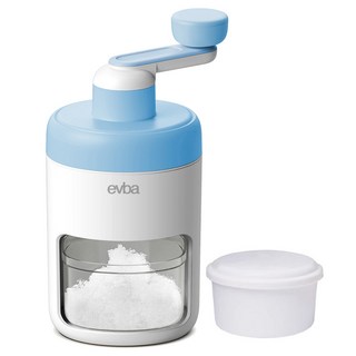 Eva 迷你刨冰機 Sharuru-bing, 1個, 藍色, 製冰盒 + 製冰盤