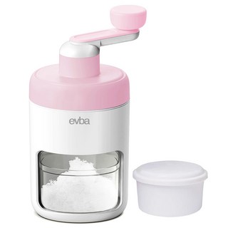 Eva Sharuru-bing 迷你刨冰機, 1個, 粉紅色, 製冰盒 + 製冰盤