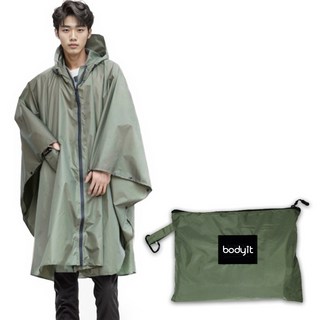 Bodyit 拉鍊式斗篷雨衣