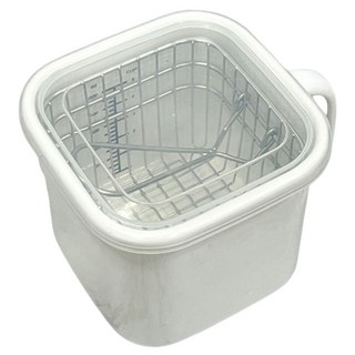 UNIQUE HOUSE HOME DECO 電磁爐琺瑯迷你油炸鍋 1.45L + 濾油網組, 混合色, 油炸鍋1.45L+油炸網, 1套