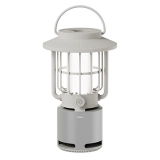 무아스 아웃도어 클래식 캠핑 랜턴 무선 블루투스 스피커, MBS19, 그레이