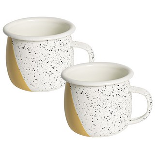 Ardin France Essential琺瑯馬克杯 400ml, 2個, 薩凡納黃