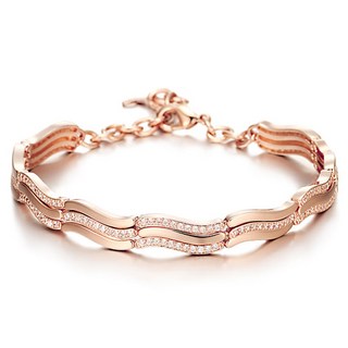 Elle Accessories 女性波浪點綴網球手鍊 ELBRBB015