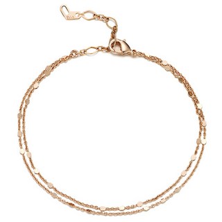 Elle Accessories 女款迷你扁圓形兩線手鍊 ELBRBB060