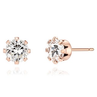 Elle Accessories 女性施華洛世奇 14K 包金耳環 4mm ELGPEE470
