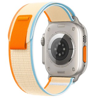 Be Our Guest Apple Watch 尼龍錶帶, 奶油色/橘色