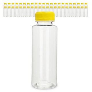 mir 優質PET透明塑膠瓶 350ml, 44個, 瓶子+黃色蓋子