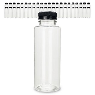 mir 優質PET透明塑膠瓶 350ml, 44個, 瓶子+黑色蓋子