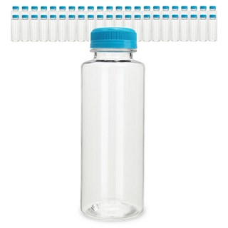 mir 優質PET透明塑膠瓶 350ml, 44個, 瓶子+藍色蓋子