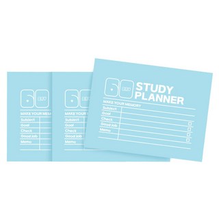 KKOMKKOMI 6쾌한 60天學習計畫本, 混合顏色, 3個