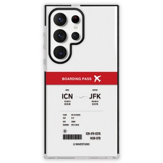 WAVESTUDIO 機票設計黑色邊框手機殼