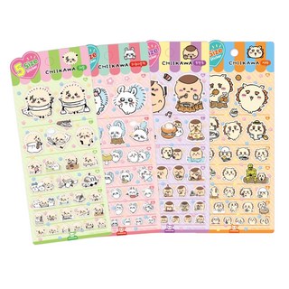 DOTTYDOG Chiikawa 吉伊卡哇 5種尺寸貼紙 4件組, 混合色, 1套