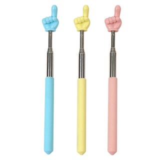 moong9 迷你纖細伸縮教鞭3入組, 1套, 藍色 + 黃色 + 粉紅色