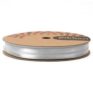 moong9 高級亮面單面緞帶 5mm, 18m, 灰色, 1個