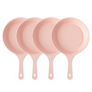 廚房先生 擺盤用把手小碟 小尺寸, 粉紅色, 4個