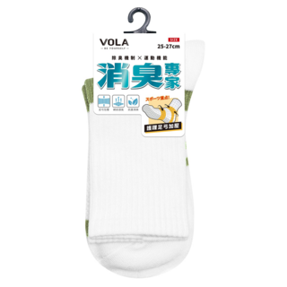 VOLA 維菈 消臭足弓3/4長襪