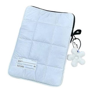 SORIDAL 女款絎縫雲朵平板電腦收納包, 白色