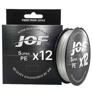 JOF 12합사 슈퍼 PE 낚시줄, 화이트, 1개