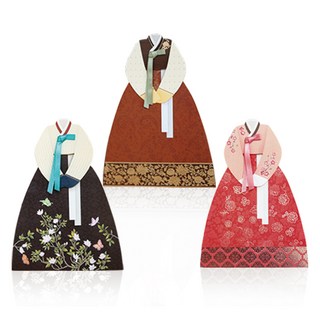 From&To 韓服封口貼零用錢信封3件組 FB302-123, 混色, 1套