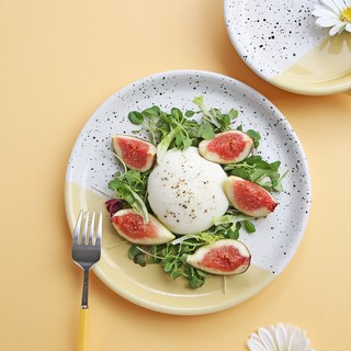 Ardin France Essential 圓形晚餐牛排盤, Savanna 黃色, 1個