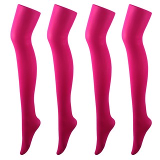 女性彩色高彈力褲襪 80D 4入