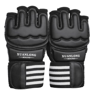 Block Mart 格鬥健身露指半指手套, 1個, 黑色