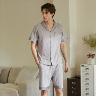 tom&paul 男款棉質彈性纖維睡衣上下套裝