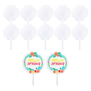 ABM 透明圖案手搖扇, 隨機出貨, 12個