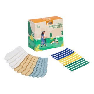 Cobokong 狗狗空氣鞋2 防滑透氣拋棄式鞋 3款 x 20入 Kong套組, 白色, 藍色, 象牙白, 1套