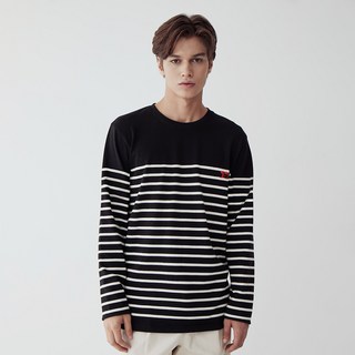 JOE'S 男士透氣條紋長袖T恤