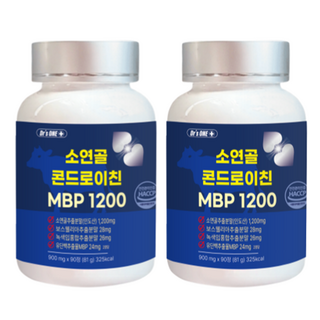 牛軟骨素1200mg&MBP乳蛋白複合錠 81g, 2個, 90顆