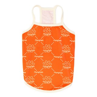 멍템 강아지 여름옷 멍셔리 쿨나시, 오렌지, 1개