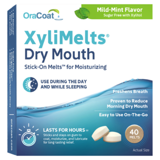 OraCoat XyliMelts津舒眠錠 薄荷口味 促進唾液持續分泌 40顆, 40錠, 0.8g, 1盒