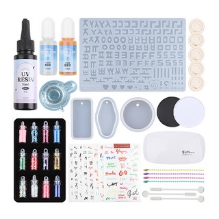 Aurora Decoden UV樹脂名字標籤製作樹脂藝術組, 混合顏色