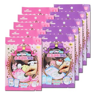 PINKMANGO 三麗鷗角色 DIY隨機刮刮卡 隨機出貨 2款 x 5張組合, 混合顏色, 1個