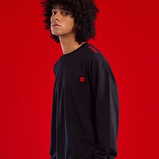 HUGO BOSS 男款棉質彈性大學T