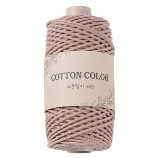 CheongsongTteugaesil Cotton Color 48股 織線 200g, 1個, 12 米色