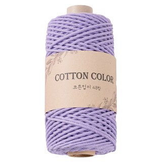CheongsongTteugaesil Cotton Color 48股 織線 200g, 1個, 7 薰衣草紫