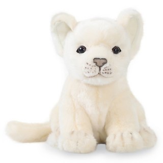 小白獅絨毛玩偶, 15cm, 白色