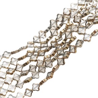 Allode 金邊幸運草吊墜 DIY串珠 10mm, 01 白色, 28個