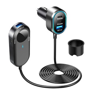 AUTOCOS 135W 車用多孔6埠PD延長型超高速充電器套組 ATC-S65, 1套, 黑色