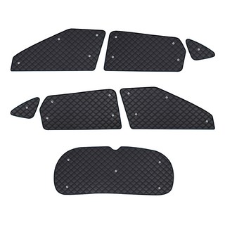 GMG Motors 適用於 Kia Seltos 2019-2022年款 車用遮陽簾 車宿窗簾 全車套組, 黑色, 1套