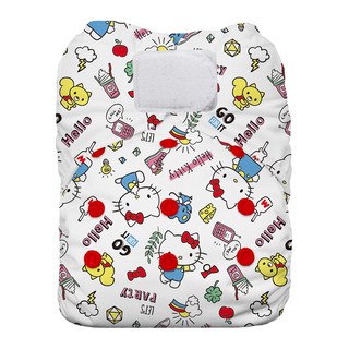 THiRSTiES AIO有機棉魔鬼氈一體式布尿布 SANRIO聯名款 0~36個月 Hello Kitty My Friends, 1件