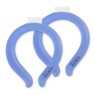 디유 콜드링 여름 넥쿨러 pcm 재질 자연냉각 넥워머 쿨스카프 성인용 블루 2 x 18 cm, 2개