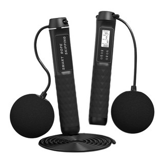 Block Mart 智慧有線/無線跳繩 EVA球 2入, 黑色, 1個