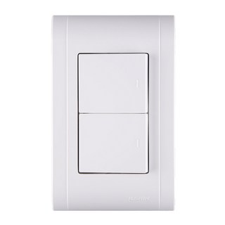 WONHA BO 開關 2開關單控 Miru 白色, 1個