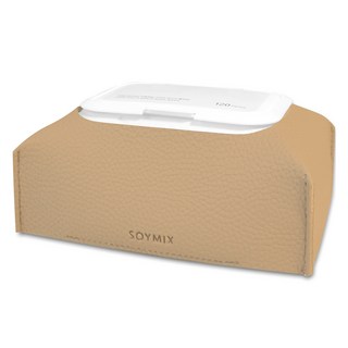 소이믹스 스킨레더 가죽 물티슈 케이스 LOF9, 라떼, 1개